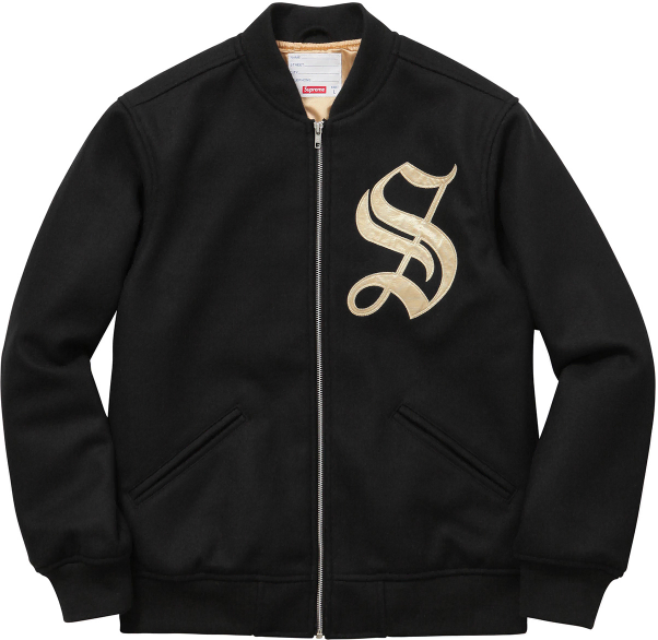 SUPREME Old English Zip Varsity Jacket | 브랜드 중고거래 플랫폼